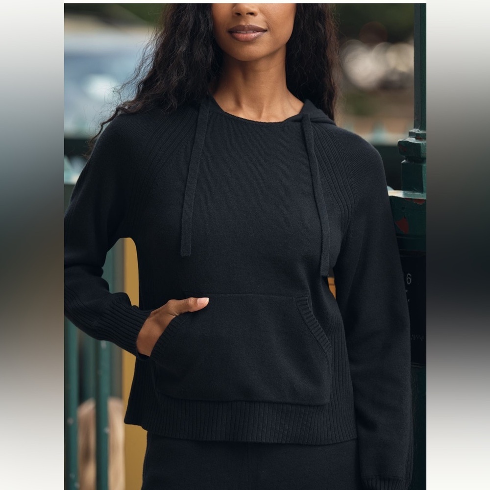 Daily Practice by Anthropologie Racing Hoodie-Medium Black